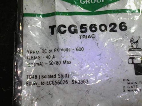 TCG COMPONET 4 MODE TRIAC TCG56026 *LOT OF 2