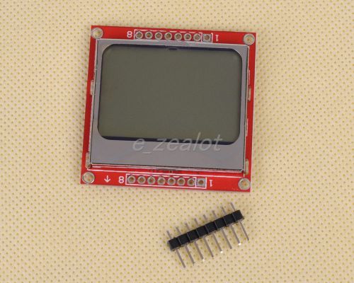 1pcs 84x48 84*48 nokia 5110 lcd module with blue backlight adapter pcb for sale