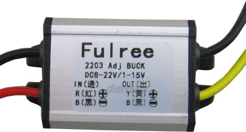 Adjustable 8-22v to 1-15v dc buck power converter power supply voltage regulator for sale