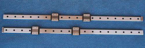Thk rsr12wvm low profile linear bearings on 28.5&#034; (725 mm) rails for sale