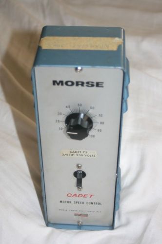Morse Cadet 75 Motor Speed Control