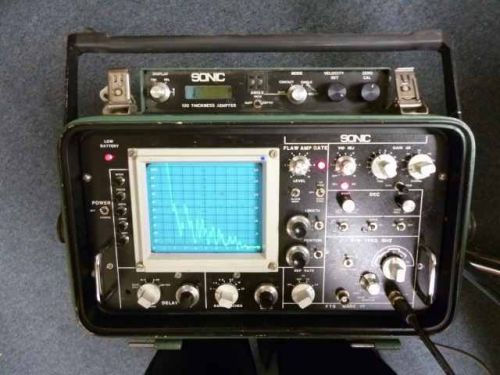 Sonic ultrasound flaw scope fts mark iv w/220 thickness adapter 1-10mhz ndt l178 for sale