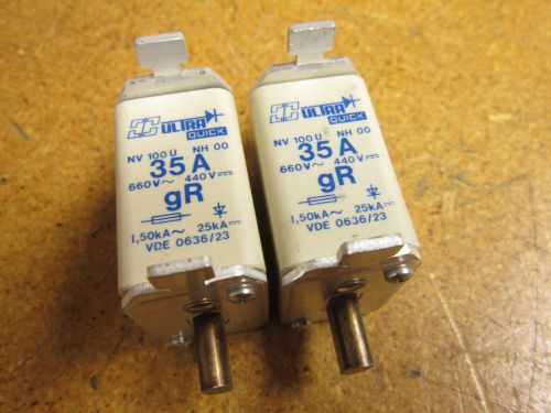 ULTRA QUICK 35A Fuse NV 100U 660V 440V 25kA  (Lot of 2)