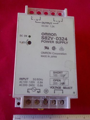 OMRON S82V-0324 POWER SUPPLY, OUTPUT 24VDC, 1.3A, USED, MADE IN JAPAN