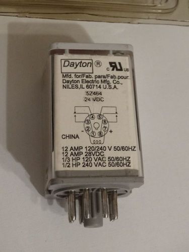 Dayton Relay 5Z464 Coil 24VDC Load 12Amp DTDP