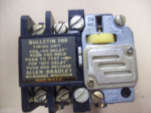 Allen Bradley A.B. 700-N 400A1 Relays 120-110 V Coil Bulletin 700NT Timing Unit