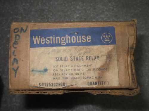 (N1-3-3) 1 NEW WESTINGHOUSE 1253C29G01 BST-0N SOLID STATE TIMER RELAY