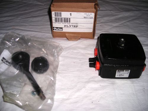 New parker disk pneumatic/ air manual hand valve pl37-hp--3/8&#034; --250psi-w/handle for sale