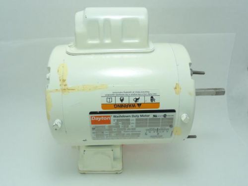 136386 old-stock, dayton 1ycw3 washdown motor 1/3hp 1700rpm 1ph 115v 4.9a for sale