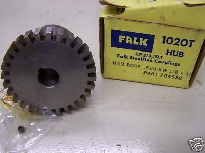 Falk 1020t gear coupling hub .500kw 1/8 x 1/16 coupler part 704588 for sale