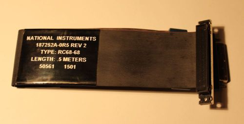 National Instruments RC68-68 Ribbon Cable 187252A-0R5 REV2 68 Pin 0.5m NI DAQ