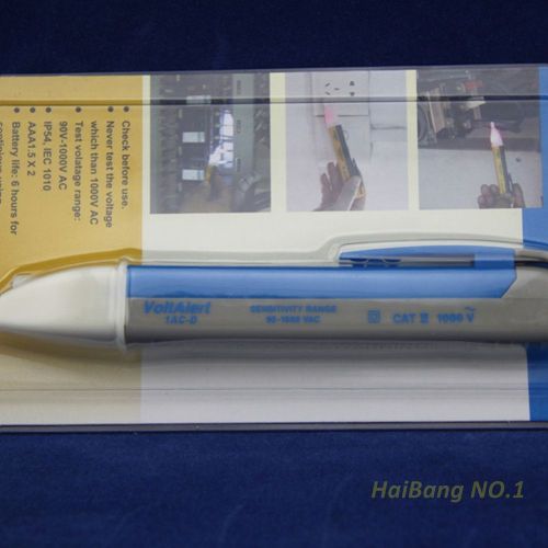 Non-Contact Voltage Detector Pen AC Volt Sensor Tester Alert 90~1000V Gray Y3