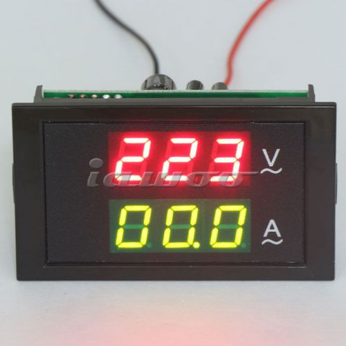 110V AC 80-300V/100A Digital Voltmeter Amperemeter Voltage Current Meter+Sensing