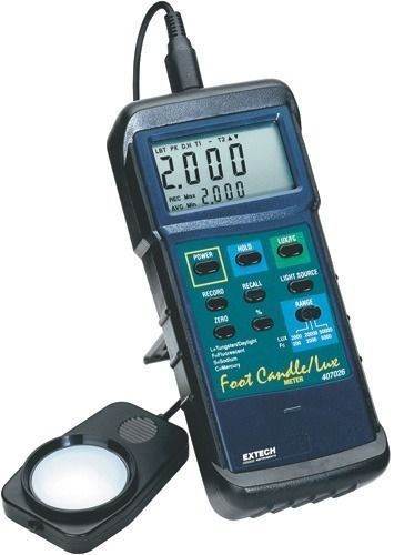 Extech 407026 light meter, fc/lux heavy duty w/ holster for sale
