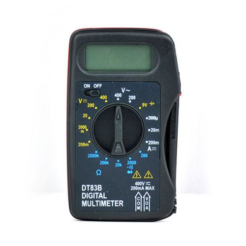 Dt83b pocket digital multimeter dmm  ammeter voltmeter resistor ohm buzzer probe for sale