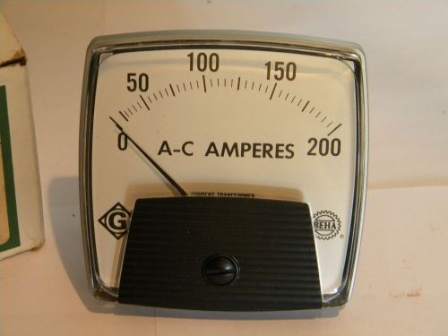 GREEN- LEE AC AMMETER 0-200 NEW IN BOX   MODEL #2804