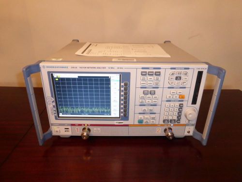 Rohde &amp; schwarz zvb20 10mhz - 20ghz vector network analyzer w/ time domain opt! for sale