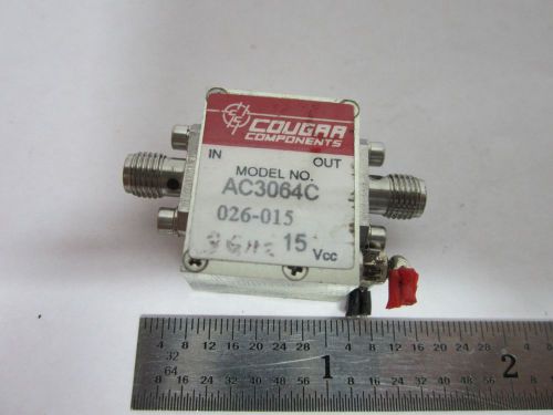 Cougar components 3 ghz amplifier ac3064c 18 db gain rf frequency bin#b2-c-82 for sale