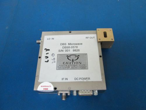 Dbs microwave db98-0578 rf amplifier s/n 001 9826 for sale