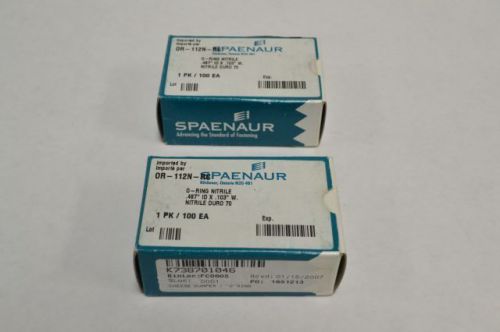Lot 2 spaenaur 0r-112n-rc o-ring seals joint nitrile 0.487x0.103in width b208727 for sale