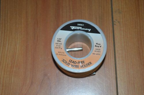 Forney Industries 1/8&#034; Lead Free Solid Wire Solder 1/2lb. 8 OZ.  38061
