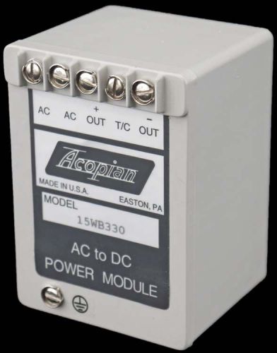 Acopian 15WB330 15V AC to DC Single-Output Linear Regulated Power Supply Module