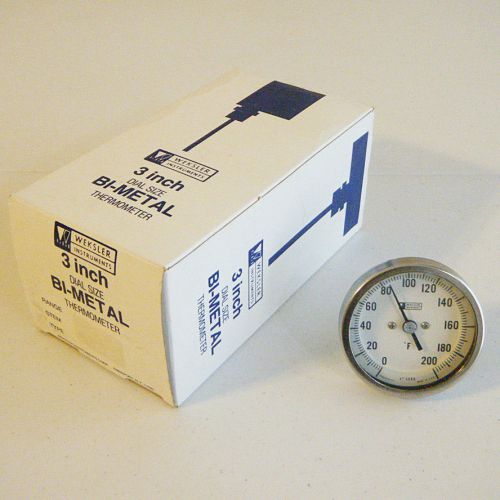 Weksler 3 inch dial thermometer. 0 - 200 f. calibration setting. for sale