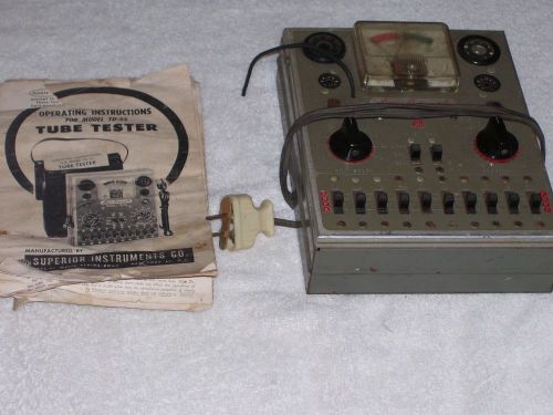 Vintage Superior Instruments Co Model TD-55 Tube Tester Used, Untested