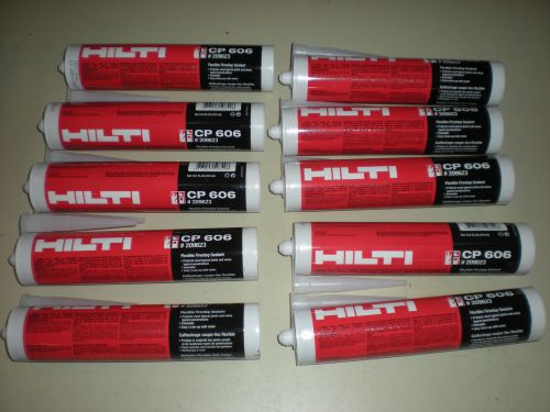 10 hilti cp 606 fire stop sealants (red) 10.5 oz (310 ml), brand new(item#15-00) for sale