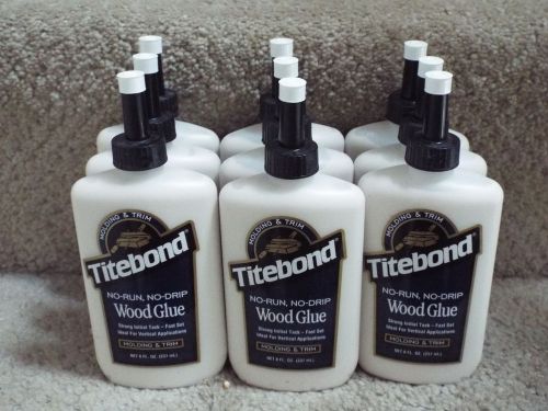 NEW 9 TITEBOND No-Run No-Drip Wood Glue For  Molding &amp; Trim 8 Oz 237 ml