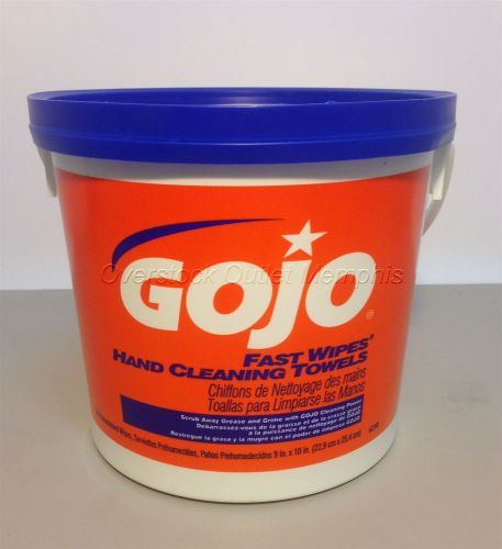 Gojo fast wipes heavy duty hand cleaning towels 130 wipes 9x10in 6298 for sale