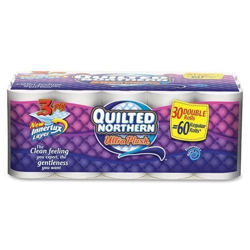 Georgia-pacific Quilted Northern Plush Bathroom Tissue - 3 Ply - 176 (gep871355)