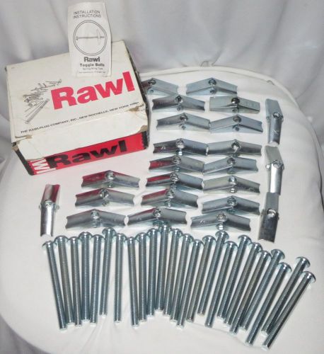 BOX of 23 RAWLPLUG CO. RAWL Cat:4441 Spring-Wing Toggle Bolts RoHeads 3/8&#034;x 4&#034;