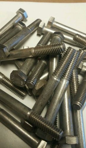 5/16-18 X 2-1/2 stainless steel hex bolts with nuts (25pcs)