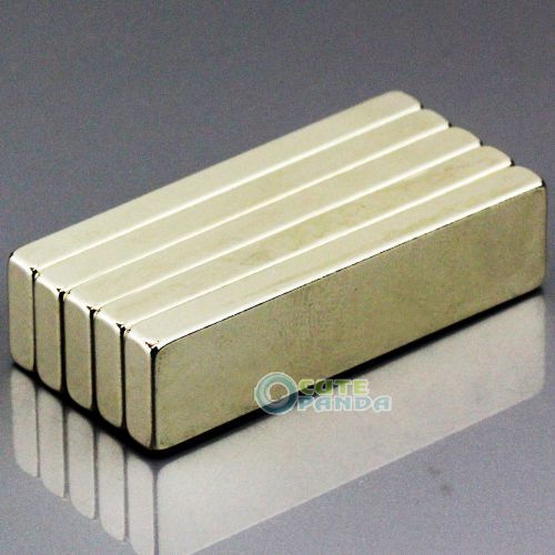 5pcs strong block cuboid magnets rare earth neodymium  40mm x 10mm x 4mm n50 for sale
