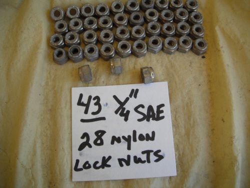 43   1/4 &#034; S.A.E. Nylon  Self  Locking Nuts