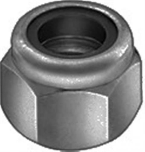 #10-24 Nylon Insert Nut (Nyloc) NM UNC Steel / Black with White Insert Pk 100