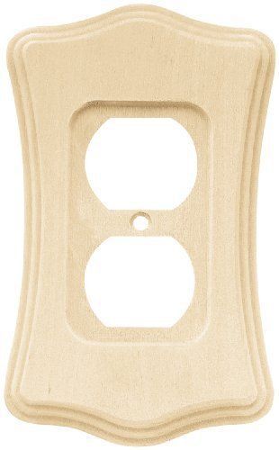 Brainerd 64637 wood scalloped single duplex wall plate / switch plate / cover  u for sale