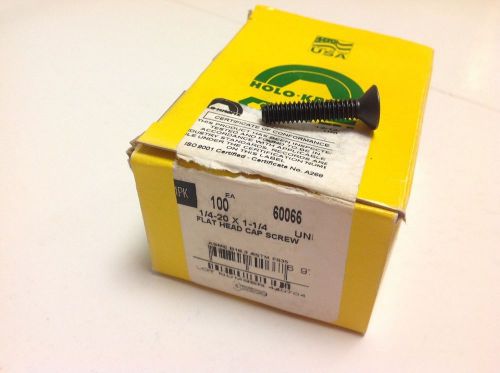 1/4-20x1-1/4 Flat Head Hex Socket Cap Screws Alloy Steel Black (1 box of 100)