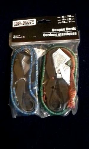 Lot of 3 Packs of Bungee Cords Tool Bench Hardware 3-Pack