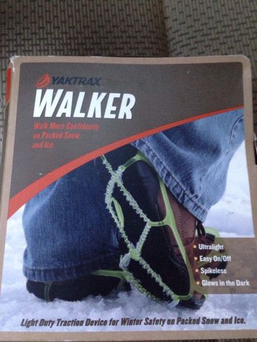Yaktrax walker snow chains for your feet size large glow in the dark for sale