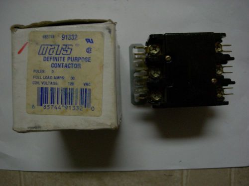 Mars 240vac definite purpose contactor, 3- pole 120 volt coil 91332 m # 93 for sale