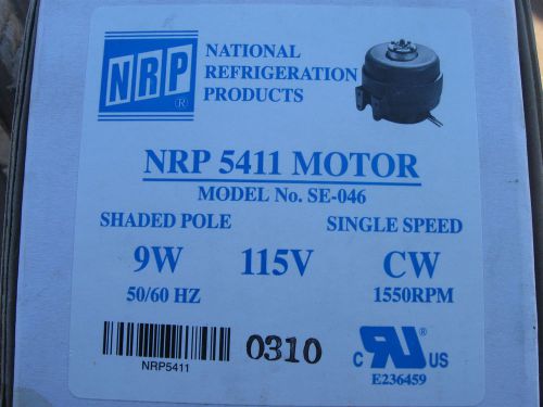 NRP 5411 Motor SE-046 9W 115V 1550RPM *NEW
