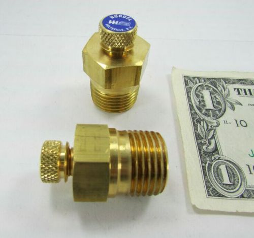 Lot 2 nordel 1/2&#034; npt pipe brass test plugs bp50-nr temperature pressure weiss for sale