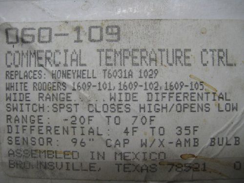 Ranco Tempurature control 060-109 refrigeration wide range