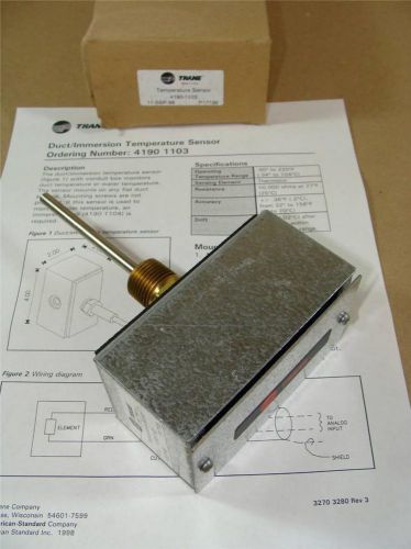 New trane 4190-1103 duct / immersion temperature sensor thermister -30 to 220 f for sale