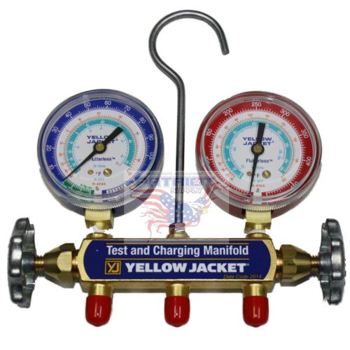 New!! yellow jacket 41312 **manifold only**, psi, r134a/404a/507, °f for sale