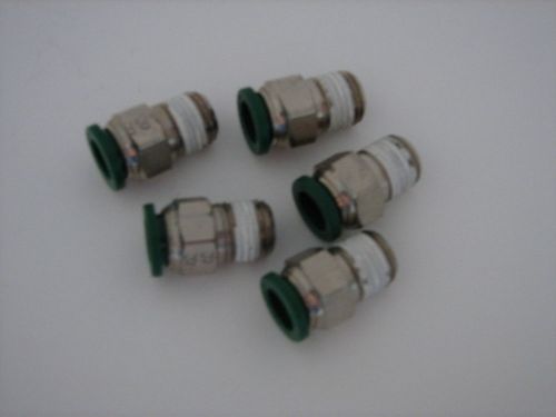 Prestolok 3/8&#034; od x 1/4&#034; npt 5 pack male straight one touch push to connect for sale