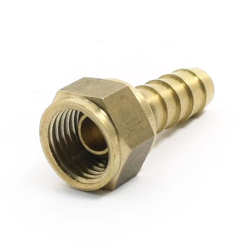 2 Pcs 11.5mm Female Thread Hex Nipple 8mm Hose Pipe Straight Connector