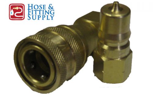 Hydraulic quick coupling set-  iso b - 1/4&#034; brass for sale